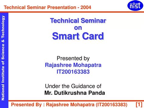 Smart Cards Seminar Report 